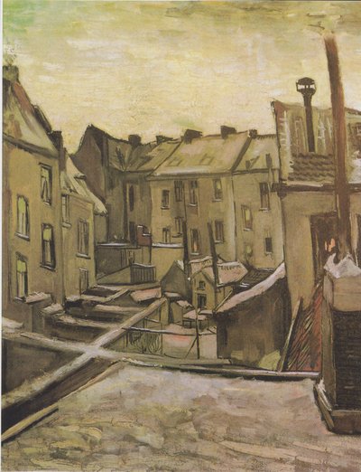 Backyards in Antwerp in the Snow by Vincent van Gogh